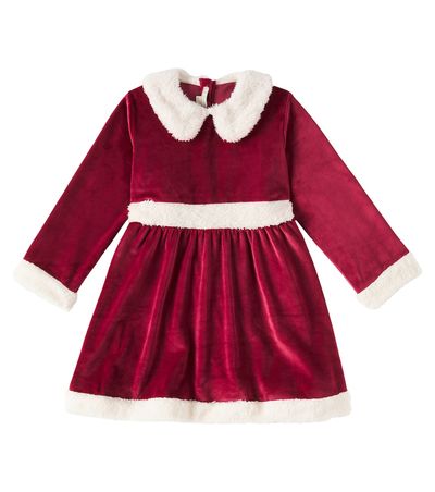 Konges Slojd Konges Sløjd Faux fur-trimmed velvet dress