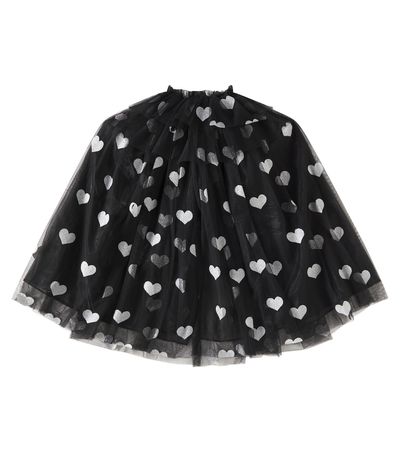Konges Slojd Konges Sløjd Heart-printed tulle cape