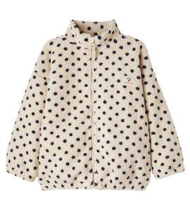 Konges Slojd Konges Sløjd Jody embroidered polka-dot teddy jacket