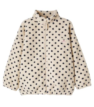 Konges Slojd Konges Sløjd Jody embroidered polka-dot teddy jacket