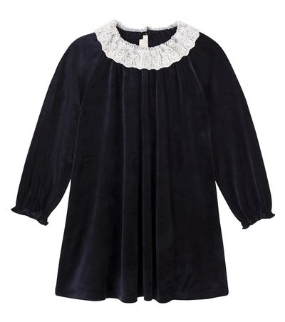 Konges Slojd Konges Sløjd Lace-trimmed velvet dress