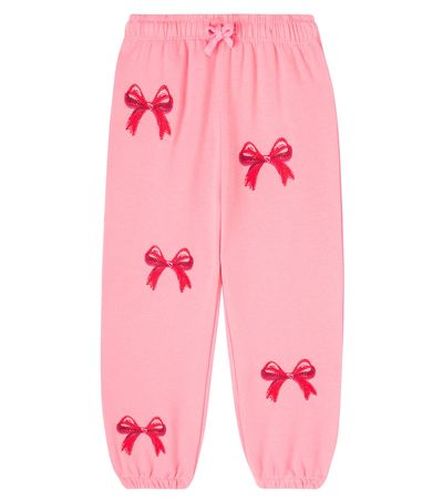 Konges Slojd Konges Sløjd Lou Bow embroidered cotton-blend sweatpants