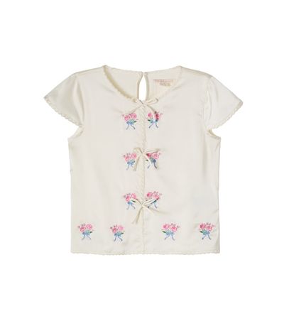 Konges Slojd Konges Sløjd Sheeny embroidered scalloped top