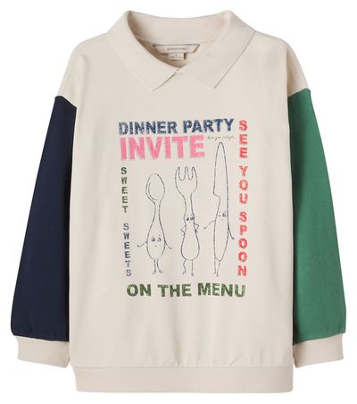 Konges Slojd Konges Sløjd Spotty cotton jersey polo sweatshirt