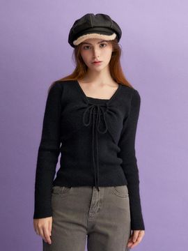koolkitten Butterfly Knitted Top (BLACK)