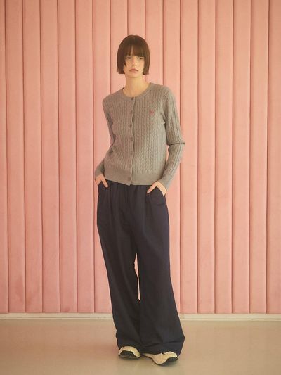 koolkitten Pleated Wide-Leg High-Waisted Trouser