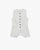 Koton Koton Button Detail Sleeveless Striped Vest - 3