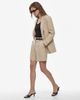 Koton Koton Pleated Linen Bermuda Shorts with Half Belted - 2