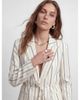 Koton Koton Striped Long Sleeve Belted Blazer - 1
