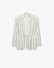 Koton Koton Striped Long Sleeve Belted Blazer - 3