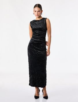 Koton Koton Velvet Midi Dress