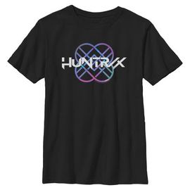 KPop Demon Hunters KPop Demon Hunters Boys' Huntrix Holographic Logo Graphic Short Sleeve T-Shirt