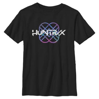 KPop Demon Hunters KPop Demon Hunters Boys' Huntrix Holographic Logo Graphic Short Sleeve T-Shirt