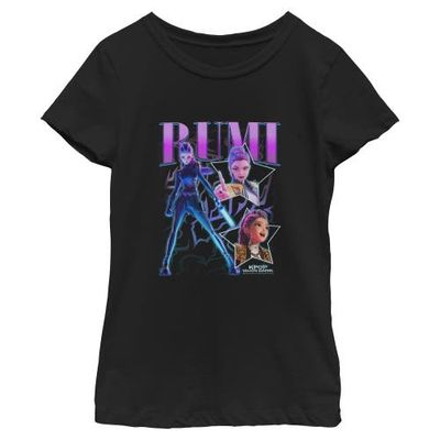 KPop Demon Hunters KPop Demon Hunters Girls' Rumi Super Star Logo Graphic Short Sleeve T-Shirt