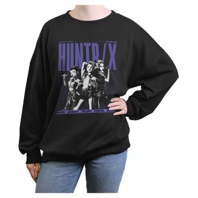 KPop Demon Hunters KPop Demon Hunters Junior's Huntrix World Tour Idols Long Sleeve Oversized Sweatshirt