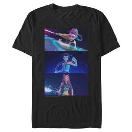 KPop Demon Hunters KPop Demon Hunters Men's Group Shot Trio Short Sleeve Graphic T-Shirt