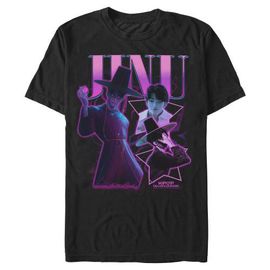 KPop Demon Hunters KPop Demon Hunters Men's Jinu Saja Collage Short Sleeve Graphic T-Shirt