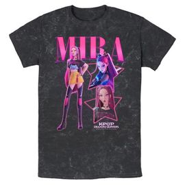 KPop Demon Hunters Mens KPop Demon Hunters Mira Super Star Logo T Shirt