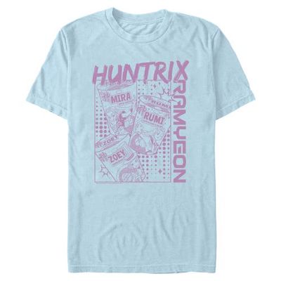 KPop Demon Hunters Men's KPop Demon Hunters Zoey Mira and Rumi Ramyeon Graphic T-Shirt
