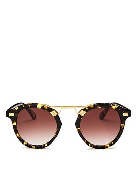 Krewe Krewe Stl Ii 24K Gradient Round Sunglasses, 48mm
