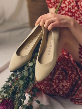 KRISTIN Eco Knit Flat_Beige