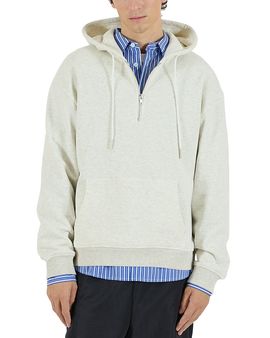 Krost Krost Men's Quarter Zip Fleece Hooded Sweatshirt