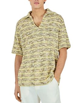 Krost Krost Multi Color Striped Knit Polo