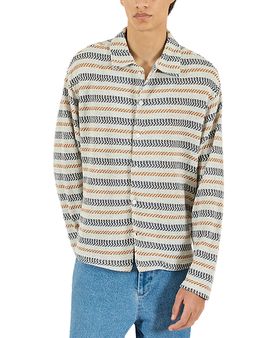 Krost Krost Speckled Stripe Knit Shirt