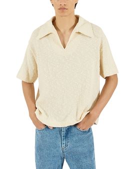 Krost Krost Textured Cotton Knit Polo Shirt