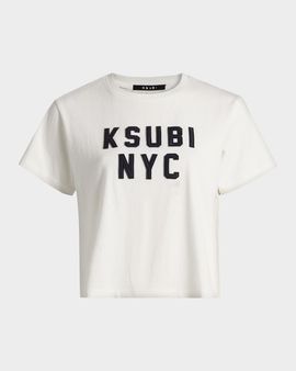 Ksubi Appliqué Cotton Crop T-Shirt