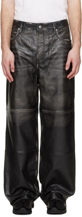 Ksubi Ksubi Black Blackjack MAXX Leather Pants