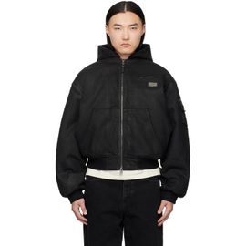 Ksubi Ksubi Black Sin City Plated Waxed Jacket