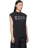 Ksubi Ksubi Black Touchdown Ekcess Cut Off Tank Top - 2
