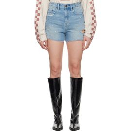 Ksubi Ksubi Blue Rise N Hi Kut Out Surge Denim Shorts