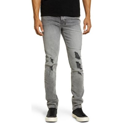 Ksubi Ksubi Chitch Prodigy Trashed Ripped Slim Fit Stretch Denim Jeans