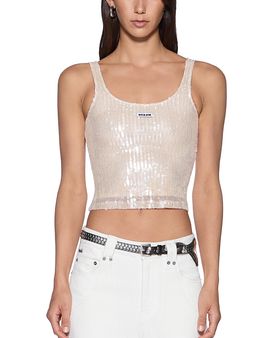 Ksubi Ksubi Chloe Nude Sparkle Tank Top