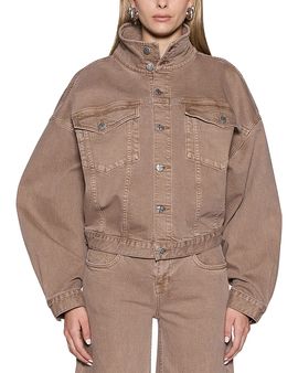 Ksubi Ksubi Cotton Blend Funnel Neck Trucker Jacket