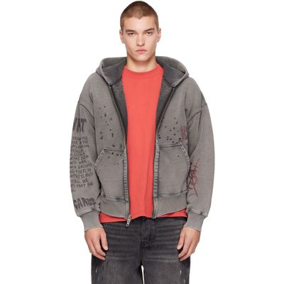 Ksubi Ksubi Gray Skool Halen Zip Hoodie
