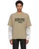 Ksubi Ksubi Khaki Animalistik Layered L/S Ekcess T-shirt - 1