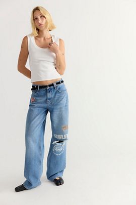 Ksubi Ksubi Patched Low Rider Jeans