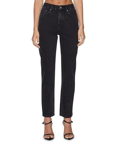 Ksubi Ksubi Pinup High-Rise Straight Jeans in Black