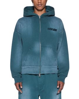 Ksubi Ksubi Rugged Cotton Zip Logo Hoodie