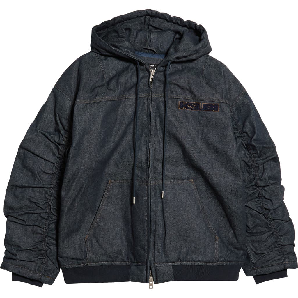 Ksubi Ksubi Sott Slouchy Hooded Denim Bomber Jacket 