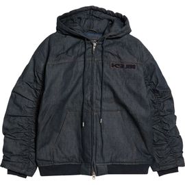 Ksubi Ksubi Sott Slouchy Hooded Denim Bomber Jacket 