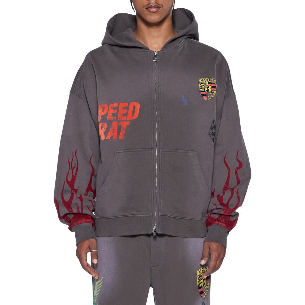 Ksubi Ksubi Speedrat Full Zip Graphic Hoodie