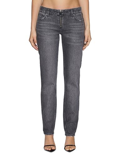 Ksubi Ksubi The Moss Glitch Low Rise Skinny Jeans in Grey