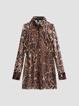Ksubi Women's Higher Than Heaven Devin Leopard Print Shirtdress