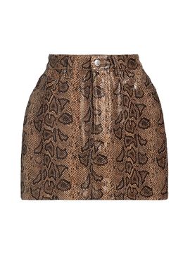 Ksubi Women's New World Error Super X Snakebite Faux-Leather Miniskirt