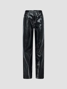 Ksubi Women's Pinup Patent Croc-Embossed Faux Leather Pants