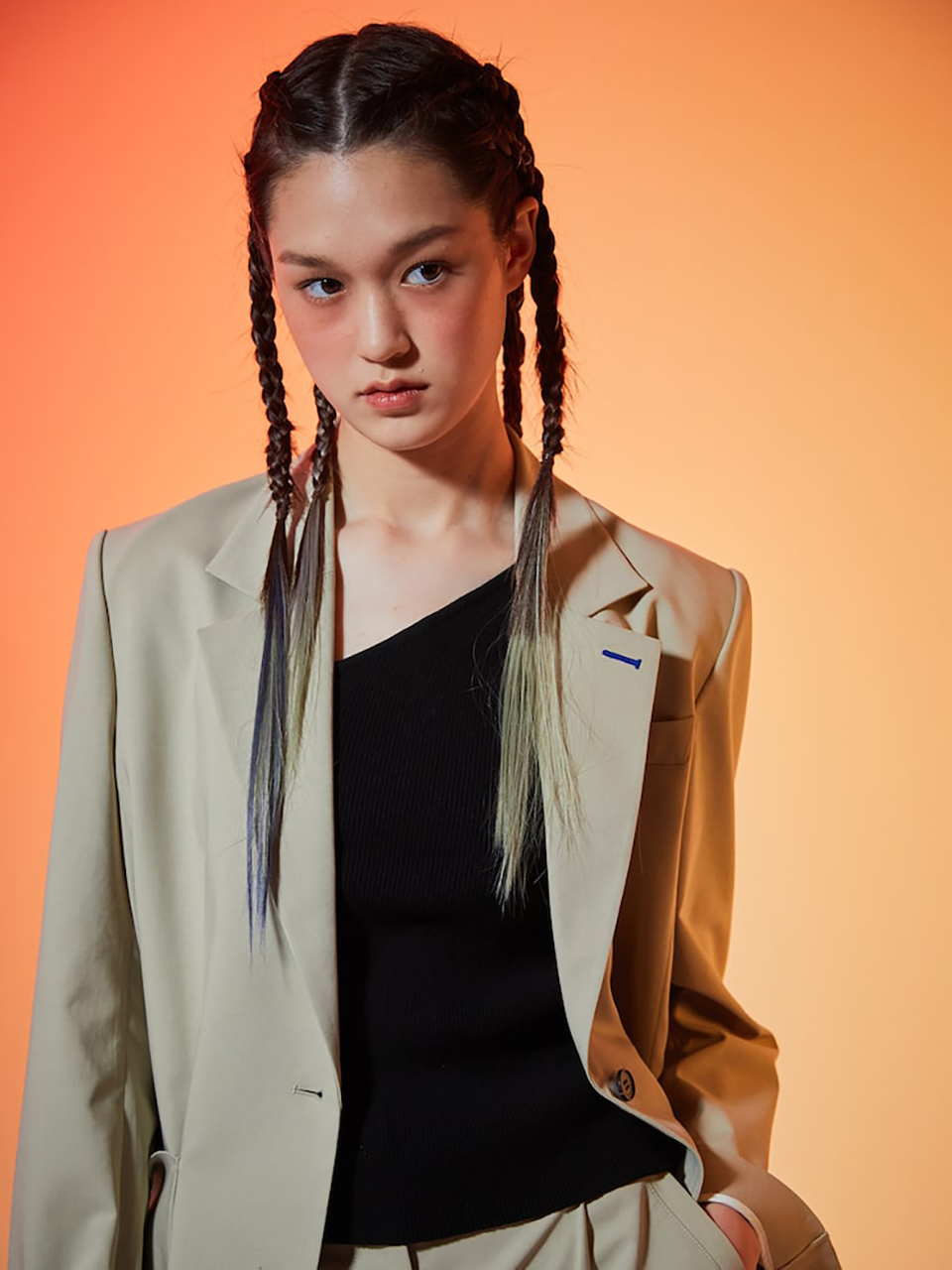 kuho plus Back Slit Semi Overfit Jacket_Beige